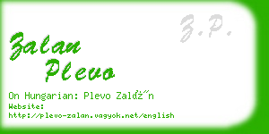 zalan plevo business card